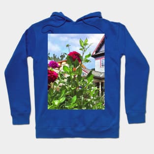 Belvidere NJ - Dahlias in Front Garden Hoodie